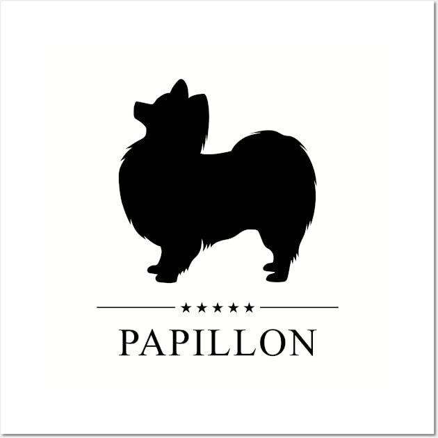 Papillon Black Silhouette Wall Art by millersye